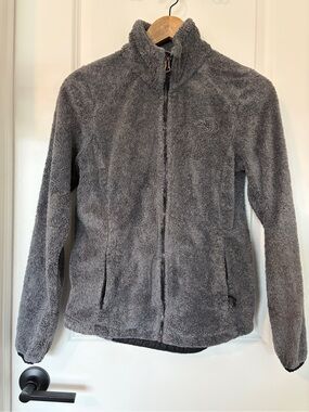 The North Face Osito Full Zip Fleece Jacket Grey Purple Shag High Pile XS